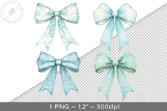 Coquette watercolor bow, PNG graphic Product Image 1