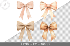 Coquette watercolor bow, PNG graphic Product Image 1