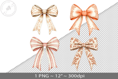 Coquette watercolor bow, PNG graphic Product Image 1