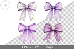 Coquette watercolor bow, PNG graphic Product Image 1