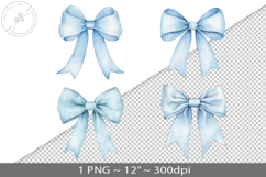 Coquette watercolor bow, PNG graphic Product Image 1