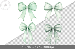 Coquette watercolor bow, PNG graphic Product Image 1