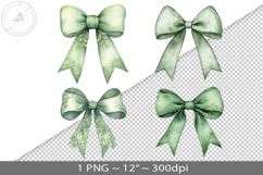 Coquette watercolor bow, PNG graphic Product Image 1