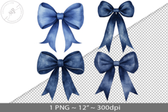 Coquette watercolor bow, PNG graphic Product Image 1