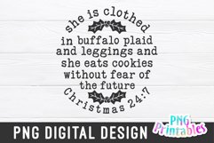 Christmas PNG | She Is Clothed In Buffalo Plaid Product Image 1
