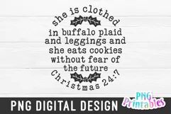 Christmas PNG | She Is Clothed In Buffalo Plaid Product Image 1