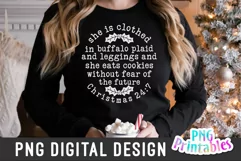 Christmas PNG | She Is Clothed In Buffalo Plaid Product Image 3