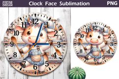 Funny Cow Chef Clock Face | Kitchen Clock Design Product Image 1