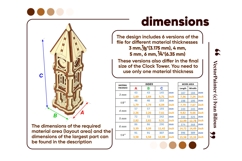 Clock Tower - Laser Cut File: Tiny fantasy Building Project Product Image 10