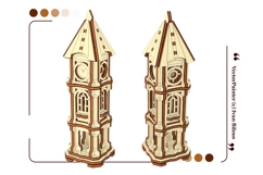 Clock Tower - Laser Cut File: Tiny fantasy Building Project Product Image 13