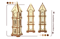Clock Tower - Laser Cut File: Tiny fantasy Building Project Product Image 14