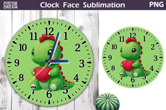 Dino Heart Clock Face | Dinosaur Valentine Clock Design Product Image 1