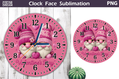 Couple Gnomes Clock Face | Valentine Clock Design Product Image 1