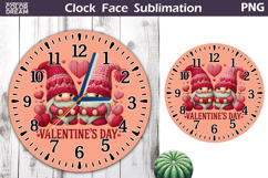 Couple Gnomes Clock Face | Valentine Clock Design Product Image 1