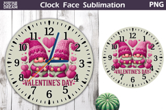 Couple Gnomes Clock Face | Valentine Clock Design Product Image 1