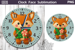 Fox Clock Face | Christmas Clock Design Product Image 1