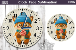 Fox Clock Face | Christmas Clock Design Product Image 1