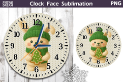 Cute Bunny Clock Face | Christmas Clock Design Product Image 1