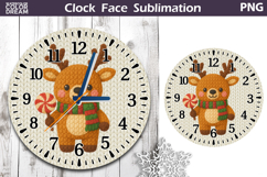 Reindeer Clock Face | Christmas Clock Design Product Image 1