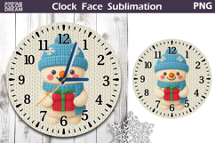 Snowman Clock Face | Christmas Clock Design Product Image 1