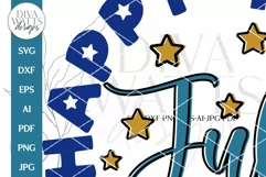 Happy 4th Of July SVG | Door Hanger Patriotic Welcome Sign Product Image 4