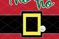 Ho Ho Ho Round SVG | Christmas Santa Round Sign Design Product Image 2