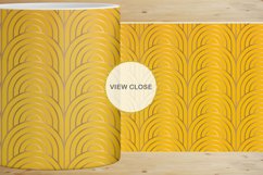 12 Variations Mug Wrap Sublimation Design Gold art deco line Product Image 2