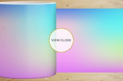 12 Variations Mug Wrap Sublimation Design ombre iridescent Product Image 2