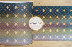 12 Variations Mug Wrap Sublimation blue Gold art deco Product Image 3