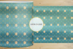 12 Variations Mug Wrap Sublimation turquoise Gold art deco Product Image 2