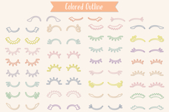 Closed Eyes Color | Hand Drawn Eyelash | Girls Sleepy Eyes Product Image 4