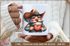 Western Cowboy Valentine Gnome png, Howdy Valentine png Product Image 3