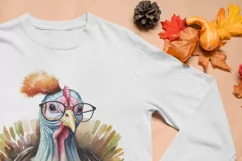 Give Thanks PNG Turkey Illustration, Turkey Day Sublimation Product Image 3