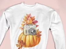 Autumn Camera Png Sublimation Designs, Vintage Camera Product Image 2