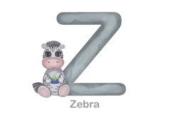 Kids Alphabet. Watercolor animals alphabet ready for print. Product Image 5