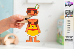 Clothespin Puppets Laser Cut | Moving Mouth DIY Toy Designs Product Image 1