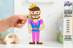 Clothespin Puppets Laser Cut | Moving Mouth DIY Toy Designs Product Image 1