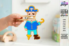 Clothespin Puppets Laser Cut | Moving Mouth DIY Toy Designs Product Image 1