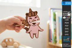 Animal Clothespin Puppets Laser Cut | Moving Mouth Toy SVG Product Image 1