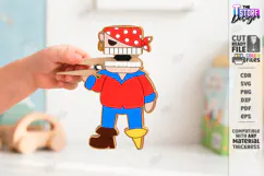 Clothespin Puppets Laser Cut | Moving Mouth DIY Toy Designs Product Image 1
