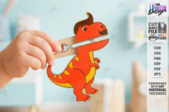 Clothespin Puppets Laser Cut | Moving Mouth DIY Toy Designs Product Image 1