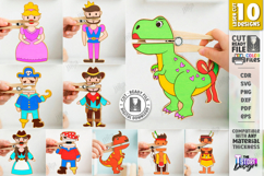 Clothespin Puppets Laser Cut Bundle | Moving Mouth DIY Toys Product Image 1