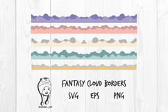 Fantasy Cloud Borders Cute Pastel Sky Divider Product Image 1