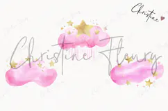 Pink Watercolor Clouds - Tooth Fairy PNG Product Image 3