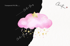 Pink Watercolor Clouds - Tooth Fairy PNG Product Image 2