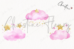 Pink Watercolor Clouds - Tooth Fairy PNG Product Image 3