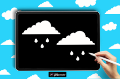 Cloud &amp; Raindrop Stamp | Brush for Procreate Product Image 2