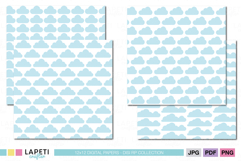 Cute cloud pattern scrapbook paper