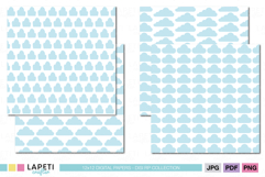 Simple cloud pattern digital paper for nursery projects