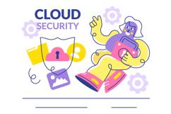 10 Digital Cloud Security Illustration Product Image 4
